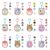 Squishalongs - 2,5 cm Keychain 4 Pack Asst (2420102) / Toys - Keychains - Gifts - Techbox