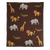 Rice - Knitted Baby Blanket with Animals and 3D Details - Chocolate Brown / Baby and Children |  Techbox