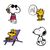 Snoopy 4 pin set
