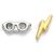 Harry Potter Lightening Bolt and Glasses stud earrings