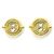 Harry Potter Time Turner gold plated stud earrings