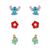 Disney Stitch Set 3 pairs of earrings silver