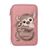 Topmodel - TOPModel Triple Pencil Case JUICY - Dusky Pink with Orange Dots (413323) / Toys |  Techbox