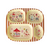 Rice - Melamine Kids 4 Room Plate with Fun Fair Print - Pink / Baby and Children