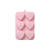 Rice - Silicone Baking Form with 6 Hearts - Soft Pink / Baby and Children