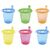 Nuby - 6P Cup Set With Free Flow Spout - Brightly Colored - 210ml + 9 m / Baby and Children