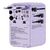 Verbatim - Charge 'n' Travel 100W Universal Travel Adapter with retractable cable Purple / Electronics