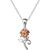 Disney Beauty and the Beast Rose sterling silver necklace
