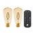 EGLO - Set of 2x E27 ST64 Amber Smart Bulbs - Zigbee & Bluetooth / Electronics