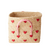 Rice - Small Square Raffia Basket with Handles - Hearts / Baby and Children
