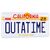 Back to the Future DeLorean Outatime license plate replica