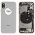 For iPhone/iPad (APX0024SPSP-C) Rear Cover (Pulled C) incl. small parts - Silver, For iPhone X - Smartphone Covers & Frames - Smartphone - Techbox