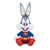 Looney Tunes Plush Figure 100th Anniversary Superheroes Bugs Bunny 20 cm