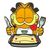 Garfield Pin Badge Disco Garfield Lasagna Dinner 5 cm