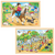 GOKI - Pony farm &  Visit at the zoo, Puzzle - 2 x 24 pieces (1240272/1240280) / Toys