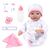 Bayer - Reborn Baby Doll 38cm - White/Pink (93827AB) / Toys