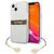 Guess GUHCP13SKB4GBR iPhone 13 mini 5,4" Transparent hardcase 4G Brown Strap Charm - Apple Cases - Cases - Techbox