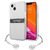 Guess GUHCP13SKB4GGR iPhone 13 mini 5,4" Transparent hardcase 4G Grey Strap Charm - Apple Cases - Cases - Techbox