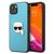 Karl Lagerfeld KLHCP13SPKMB iPhone 13 mini 5,4" niebieski/blue hardcase Leather Ikonik Karl`s Head Metal | Techbox