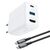 Acefast 2in1 charger GaN 65W USB Type C / USB, adapter adapter HDMI 4K @ 60Hz (set with cable) white (A17 white) - Travel Chargers - Smartphone Chargers - Techbox