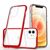 Clear 3in1 case for iPhone 12 frame gel cover red | Techbox