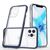 Clear 3in1 case for iPhone 12 Pro blue frame gel cover | Techbox