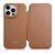 iCarer CE Premium Leather Folio Case iPhone 14 Pro Magnetic Flip Leather Folio Case MagSafe brown (WMI14220714-BN) - Apple Cases - Cases - Techbox