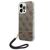 Guess GUOHCP14LH4STW iPhone 14 Pro 6.1 "brown / brown hardcase 4G Print Strap | Techbox