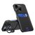 Leather Stand Case case for iPhone 14 cover card wallet with stand black | Techbox