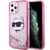 Karl Lagerfeld KLHCP12MLNCHCP iPhone 12/ 12 Pro 6.1" pink/pink hardcase Glitter Choupette Head | Techbox