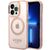 Guess GUHMP14XHTCMP iPhone 14 Pro Max 6.7" pink/pink hard case Gold Outline Translucent MagSafe | Techbox
