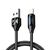USB-A Cable - Lightning Wozinsky WUALC1 with LED Display 2.4A 1m - Black - Cables & Adapters - Cables & Accessories - Techbox