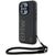 BMW Signature Leather Wordmark Cord case for iPhone 15 Pro - black | Techbox
