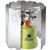 Wind shield for a camping stove burner - silver