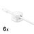 Joyroom JR-ZS368 magnetic cable organizer - white (6 pcs.) | Techbox