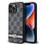 DKNY Leather Checkered Mono Pattern &amp; Printed Stripes Case for iPhone 14 Pro Max - Black | Techbox
