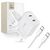 Tech-Protect C20W 2x USB-C PD 20W charger with USB-C / USB-C cable - white - Travel Chargers - Smartphone Chargers - Techbox