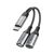 Dudao L13C+ 2in1 USB-C Adapter - Gray - Cables & Adapters - Cables & Accessories - Techbox