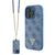 Guess Leather Metal Logo Strass Crossbody Case for iPhone 16 Pro - Blue - Apple Cases - Cases - Techbox