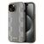 DKNY Leather Checkered Mono Pattern MagSafe iPhone 14 Case - Beige | Techbox