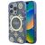 Guess GUHMP16XH4PYEEB iPhone 16 Pro Max 6.9" blue/blue hardcase IML Peony On 4G Background MagSafe