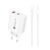 A6MaxL 20W USB-A USB-C Wall Charger with 1m USB-C - Lightning Cable - White | Techbox