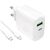 Puro Daily Prolite 45W USB-C USB-A Power Delivery Charger with USB-C Cable - White | Techbox