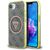 Guess IML Metal Glitter 4G Circle Triangle MagSafe case for iPhone 16e - brown | Techbox