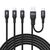 Dudao L3W USB-A/USB-C to Lightning/USB-C/MicroUSB 66W Cable - Black | Techbox