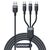 Joyroom S-A18 3in1 3.5A USB-A - Lightning+USB-C+MicroUSB cable 1.2m - black - Cables & Adapters - Cables & Accessories - Techbox