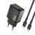 Dudao A26TCEU PD QC 25W GaN USB-A USB-C Wall Charger with USB-C Cable - Black - Travel Chargers - Smartphone Chargers - Techbox