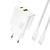 Dudao A26TCEU PD QC 25W GaN USB-A USB-C Wall Charger with USB-C Cable - White - Travel Chargers - Smartphone Chargers - Techbox