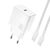 Dudao A27PCEU PD 30W GaN USB-C Wall Charger with USB-C Cable - White - Travel Chargers - Smartphone Chargers - Techbox