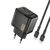 Dudao A28PCEU PD 45W GaN 2xUSB-C Wall Charger with USB-C Cable - Black | Techbox